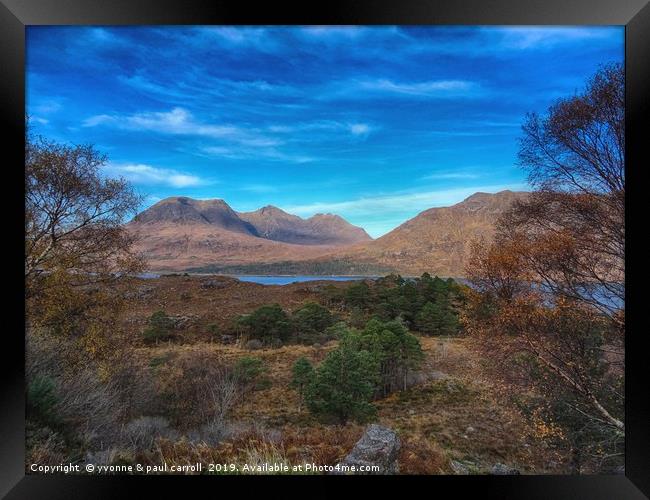 Torridon mountains, Scotland - from the NC500 road Framed Print by yvonne & paul carroll