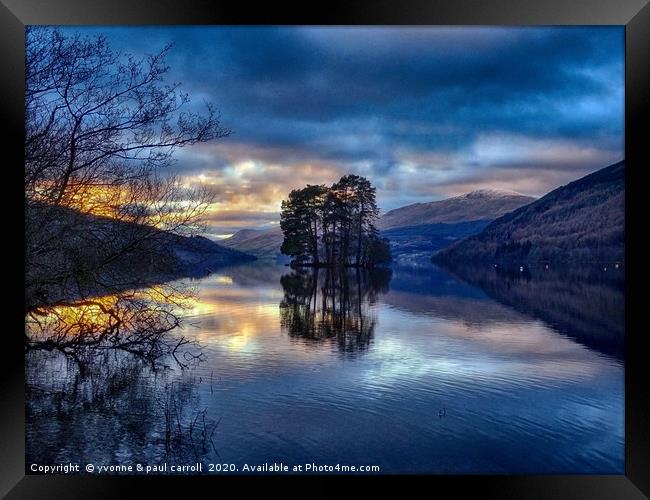 Loch Tay sunset                                Framed Print by yvonne & paul carroll