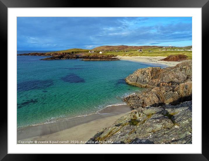 Clachtoll beach, near Lochinver, Scotland						 Framed Mounted Print by yvonne & paul carroll