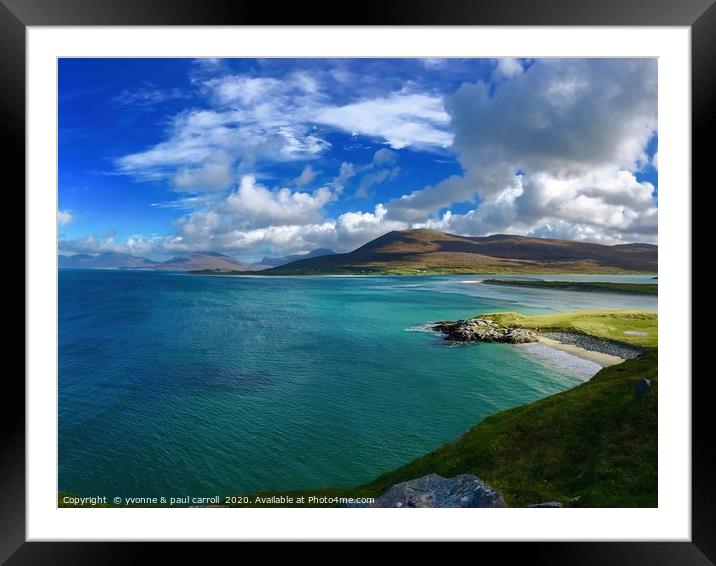 Luskentyre & Seilebost beach on the Isle of Harris Framed Mounted Print by yvonne & paul carroll