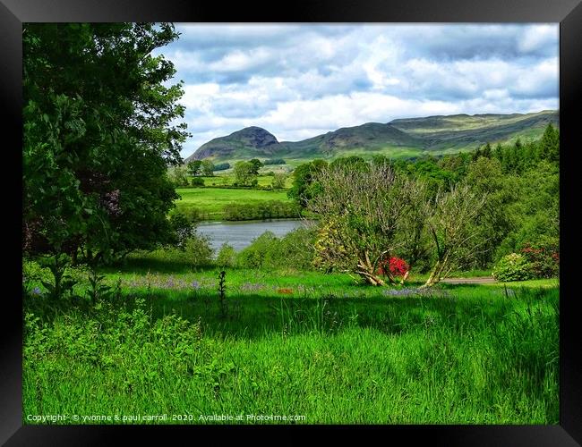 Looking over Carbeth Loch to the Campsies and Dumg Framed Print by yvonne & paul carroll