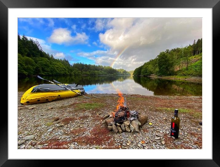 Wild camp at Loch Drunkie Framed Mounted Print by yvonne & paul carroll