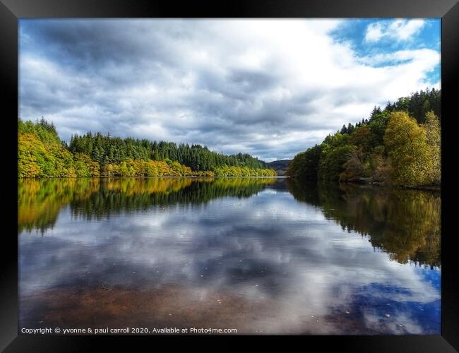 Loch Drunkie Three Lochs Forest Drive Framed Print by yvonne & paul carroll