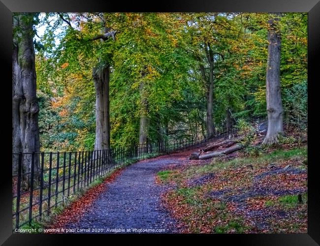 Dawsholm Park Glasgow in Autumn Framed Print by yvonne & paul carroll