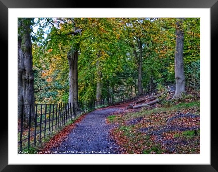 Dawsholm Park Glasgow in Autumn Framed Mounted Print by yvonne & paul carroll