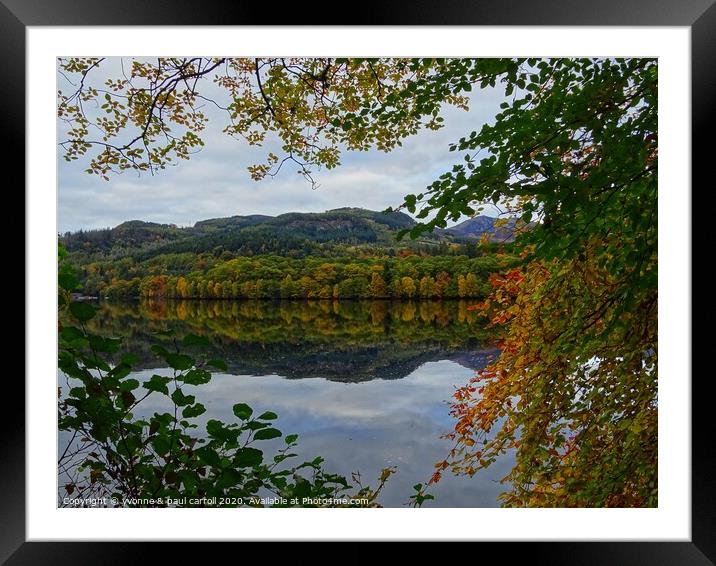 Faskally Loch in Autumn Framed Mounted Print by yvonne & paul carroll