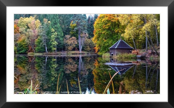 Loch Dunmore boathouse, Faskally Woods, Perthshire Framed Mounted Print by yvonne & paul carroll