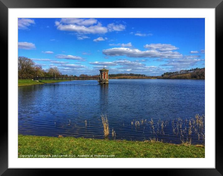 Water tower at Waulkmill Reservoir Framed Mounted Print by yvonne & paul carroll