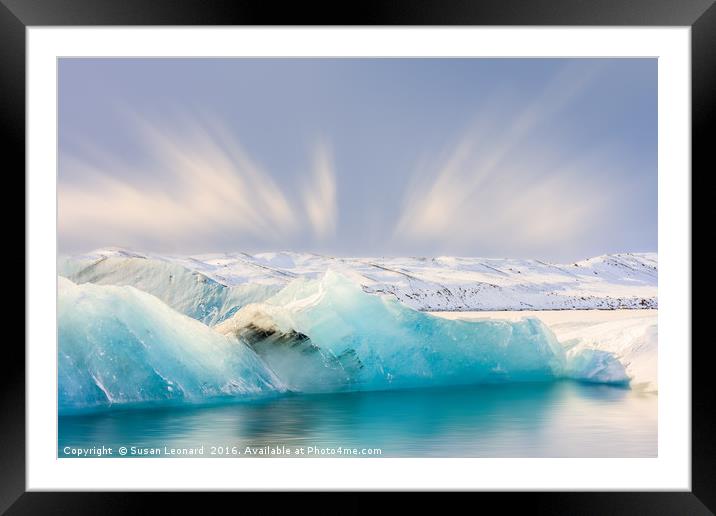Jokulsarlon Glacier Lagoon Framed Mounted Print by Susan Leonard