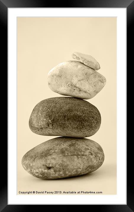 Stones Framed Mounted Print by David Pacey