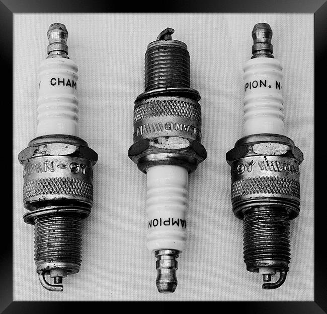 Spark Plugs Framed Print by David Pacey