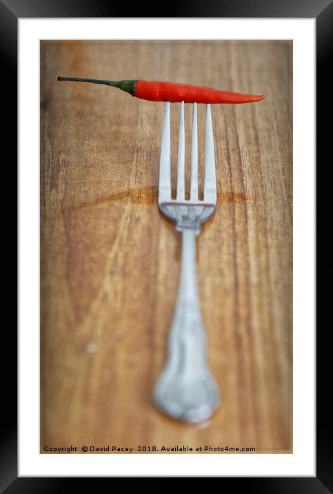 Chilli Framed Mounted Print by David Pacey