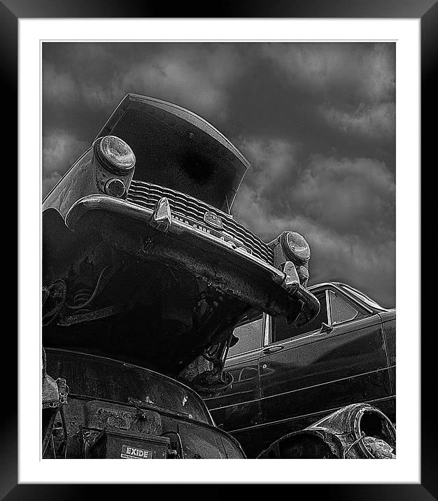 Scrapping the Past Framed Mounted Print by kelvin ryan