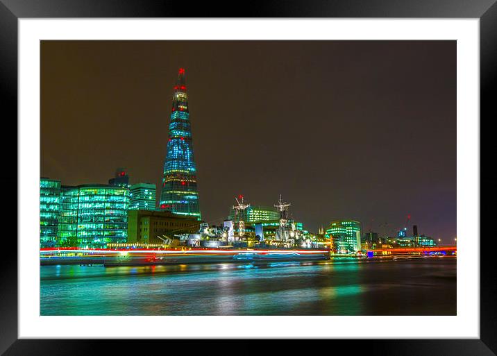 Shard and HMS Belfast Framed Mounted Print by Phil Robinson
