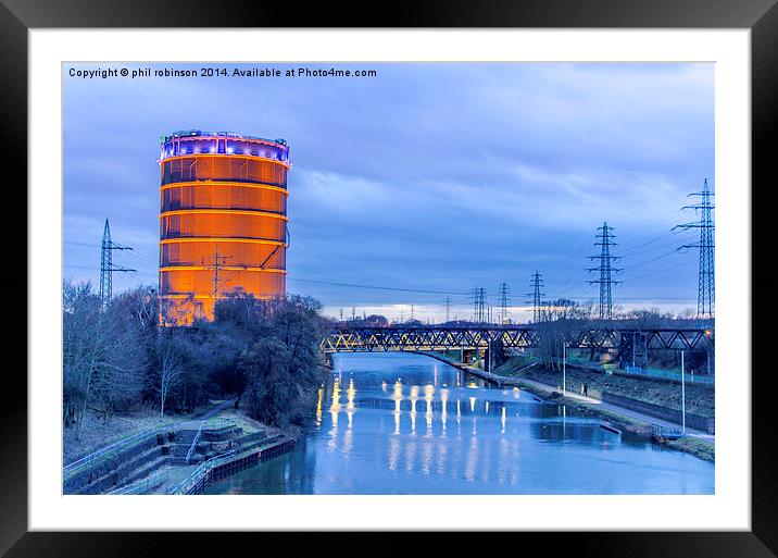 Gasometer Oberhausen Framed Mounted Print by Phil Robinson
