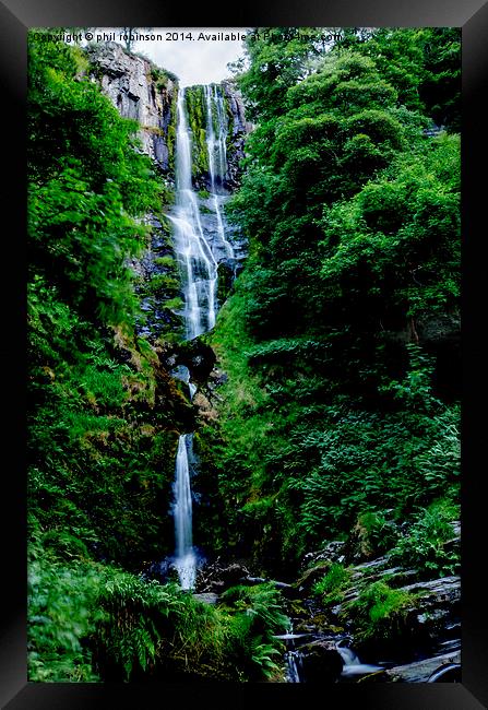 Pistyll Rhaeadr Framed Print by Phil Robinson