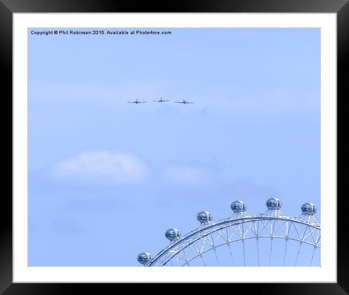  VE Day Flypast 2015 Framed Mounted Print by Phil Robinson