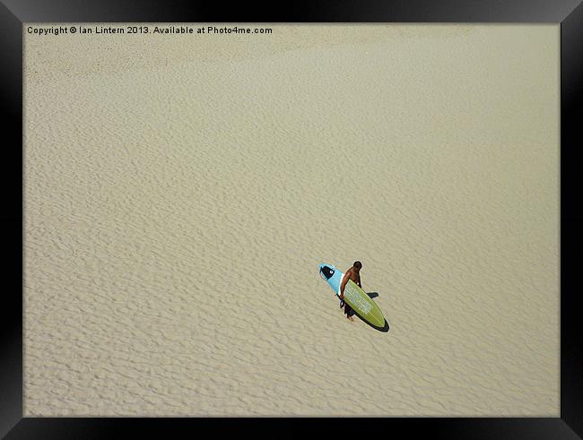 A Long Day Surfing Framed Print by Ian Lintern