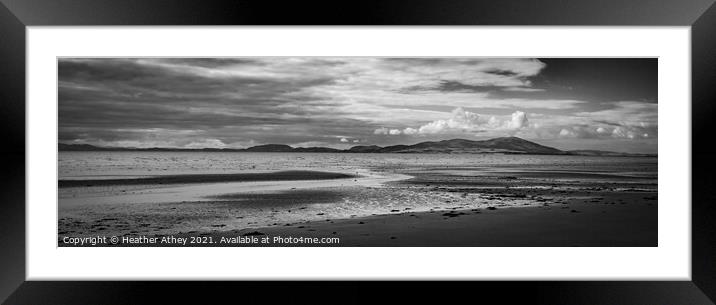 Solway sands Framed Mounted Print by Heather Athey