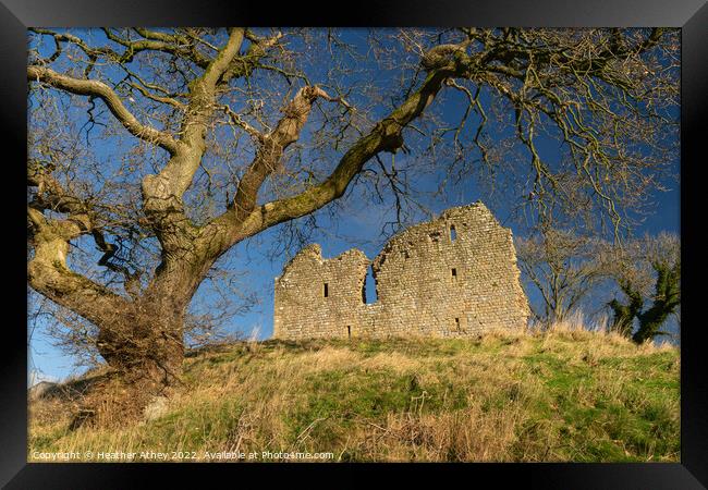 Thirlwall castle in Northumberland Framed Print by Heather Athey