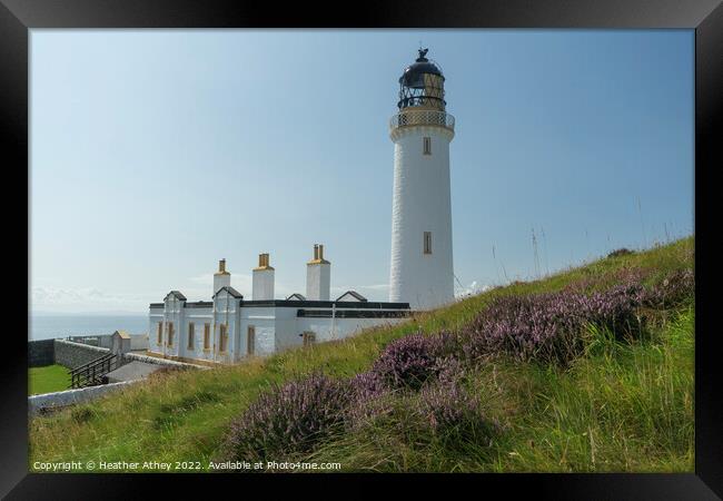 Lighthouse at The Mull of Galloway Framed Print by Heather Athey