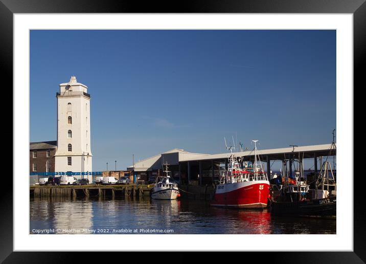 Fish Quay, North Shields Framed Mounted Print by Heather Athey