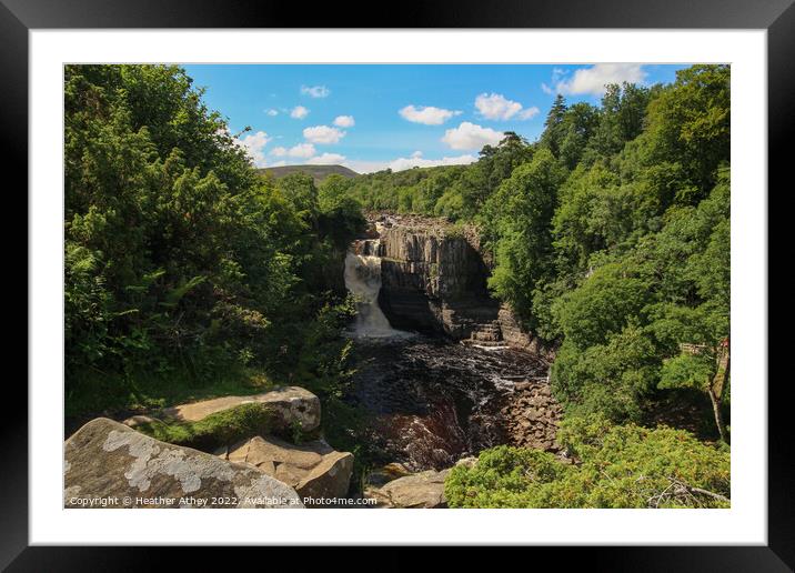 High Force, Teesdale, County Durham, UK Framed Mounted Print by Heather Athey