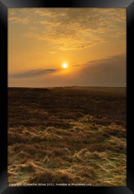 Moorland Sunrise - Northumberland Framed Print by Heather Athey