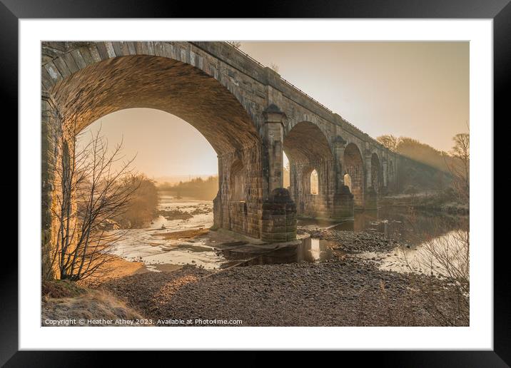 Alston Arches at Haltwhistle, Northumberland,  Framed Mounted Print by Heather Athey