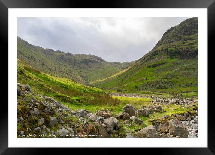 Seathwaite Fell, Lake District Framed Mounted Print by Heather Athey
