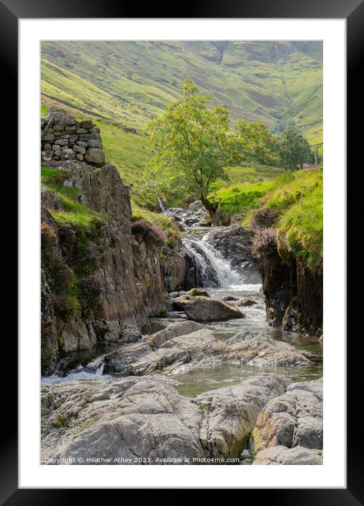 Grains Gill, Seathwaite Framed Mounted Print by Heather Athey