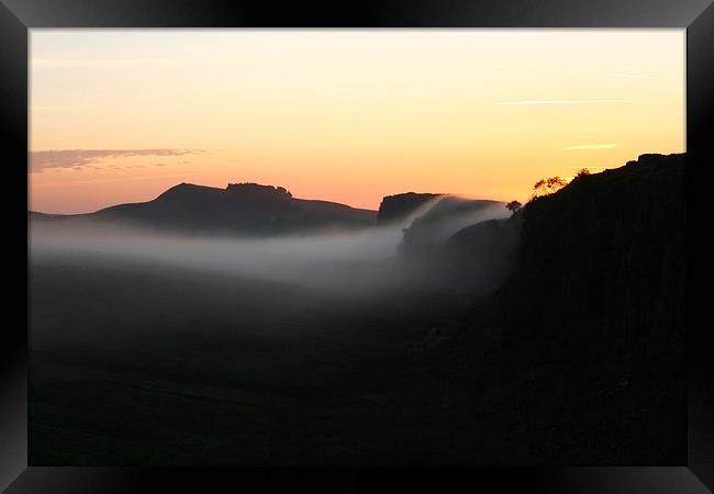 Dawn from Steel Rigg, Northumberland Framed Print by Heather Athey