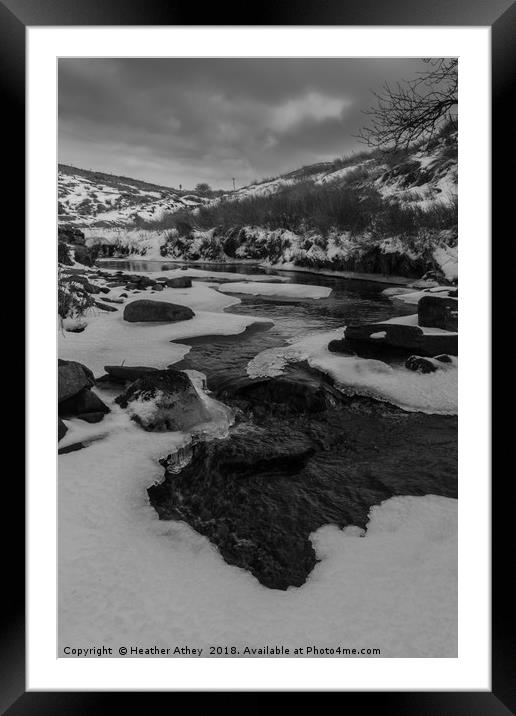 Icy Burn Framed Mounted Print by Heather Athey