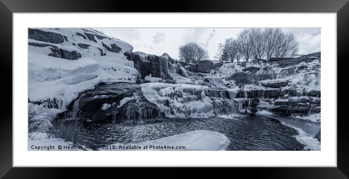 Frozen Falls Framed Mounted Print by Heather Athey