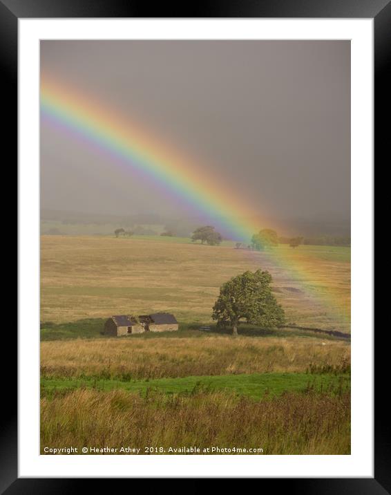 Rural rainbow Framed Mounted Print by Heather Athey