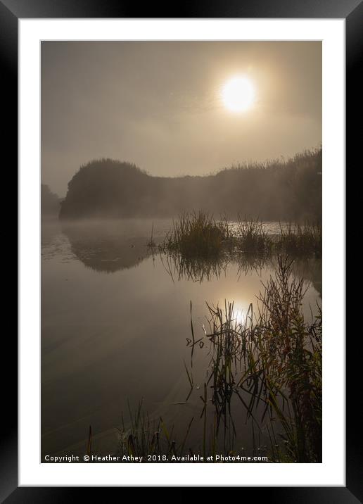 Misty Sunrise Framed Mounted Print by Heather Athey