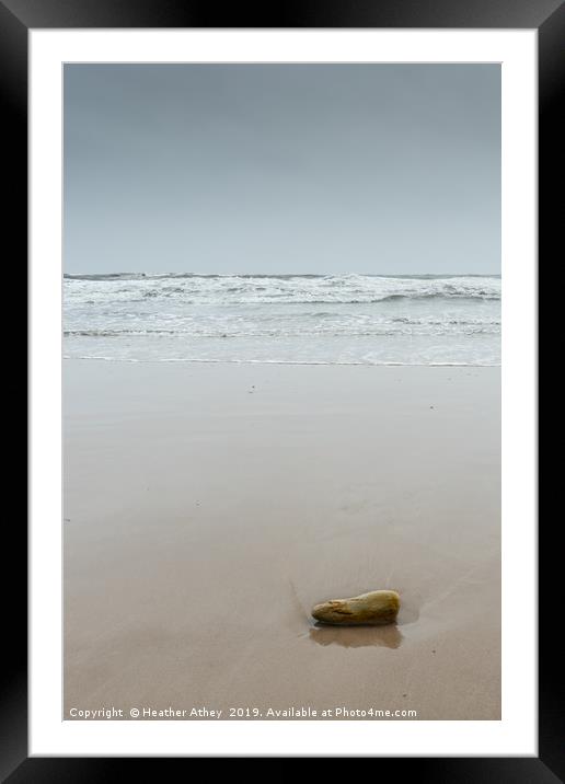 Last Pebble on the Beach Framed Mounted Print by Heather Athey