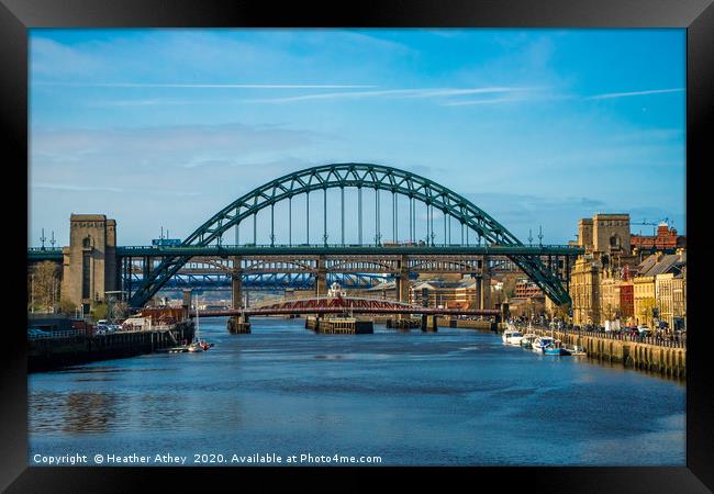 Newcastle river view Framed Print by Heather Athey