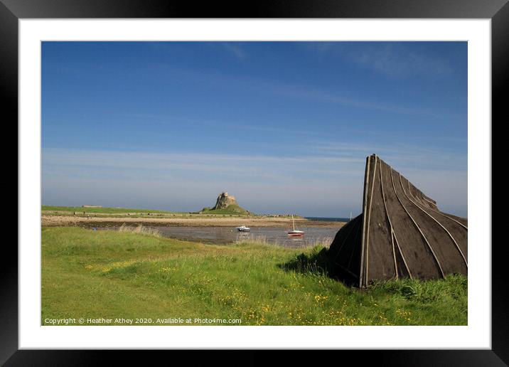 View across Lindisfarne harbour Framed Mounted Print by Heather Athey