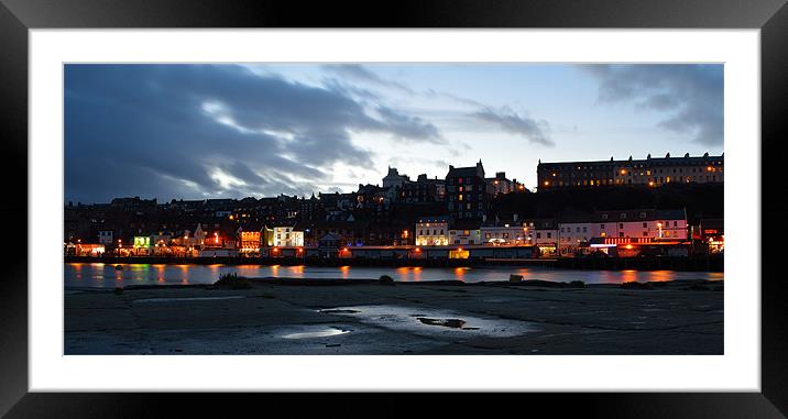 Whitby Lights Framed Mounted Print by Phil Tinkler