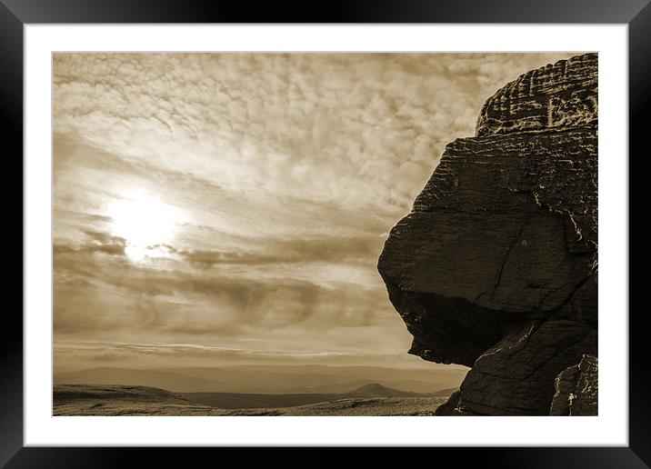Frosted Rock Formation Framed Mounted Print by Phil Tinkler