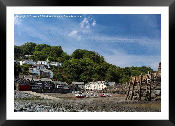 Clovelly Harbour Framed Mounted Print by Graeme B