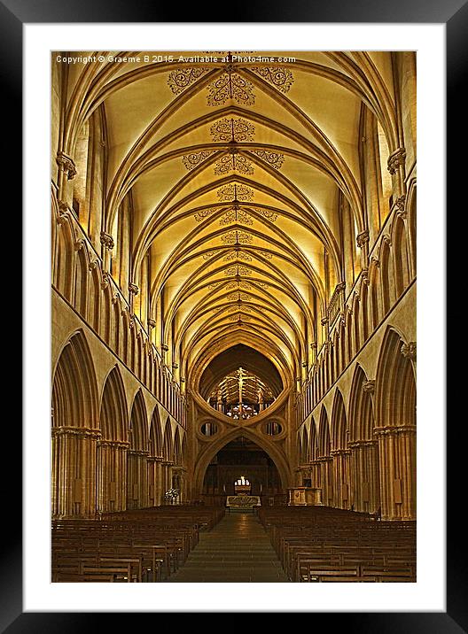  Wells Cathedral 2 Framed Mounted Print by Graeme B