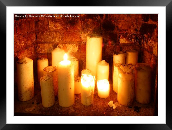  Candle Lit Framed Mounted Print by Graeme B