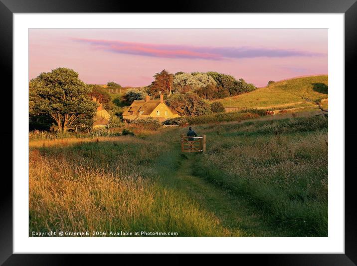 Country Path Framed Mounted Print by Graeme B