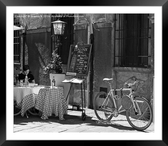 Italian menu Framed Mounted Print by Graeme B