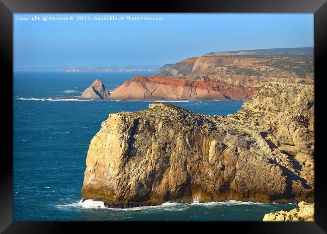 Portugese Coastline Framed Print by Graeme B