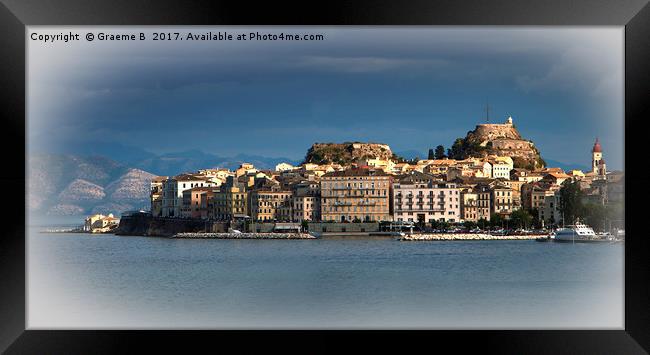 Corfu Old Town Framed Print by Graeme B