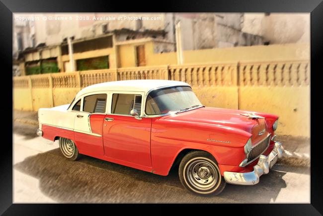 Red Chevrolet Framed Print by Graeme B