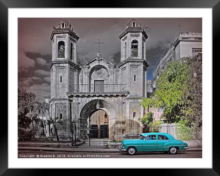 Cuban Church Framed Mounted Print by Graeme B
